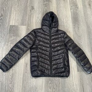 Boohoo Man Black Bubble Puffer Jacket Size M